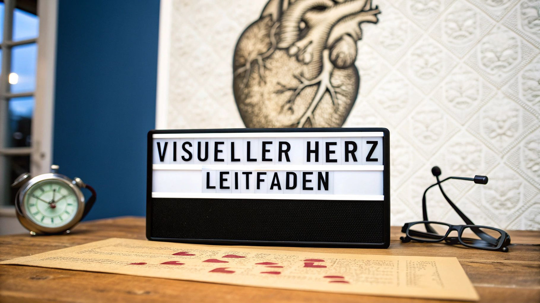 Anatomie Bild Herz als visueller Leitfaden