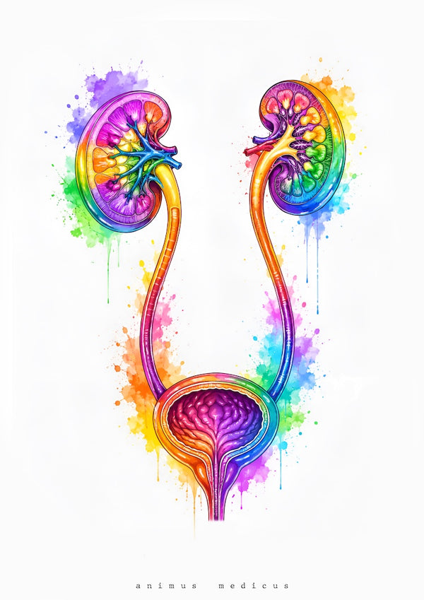 Nieren mit Blase Anatomie - Rainbow