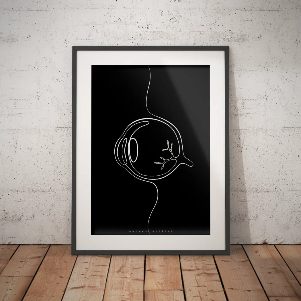 Augen Anatomie Minimalist Dark - Animus Medicus GmbH