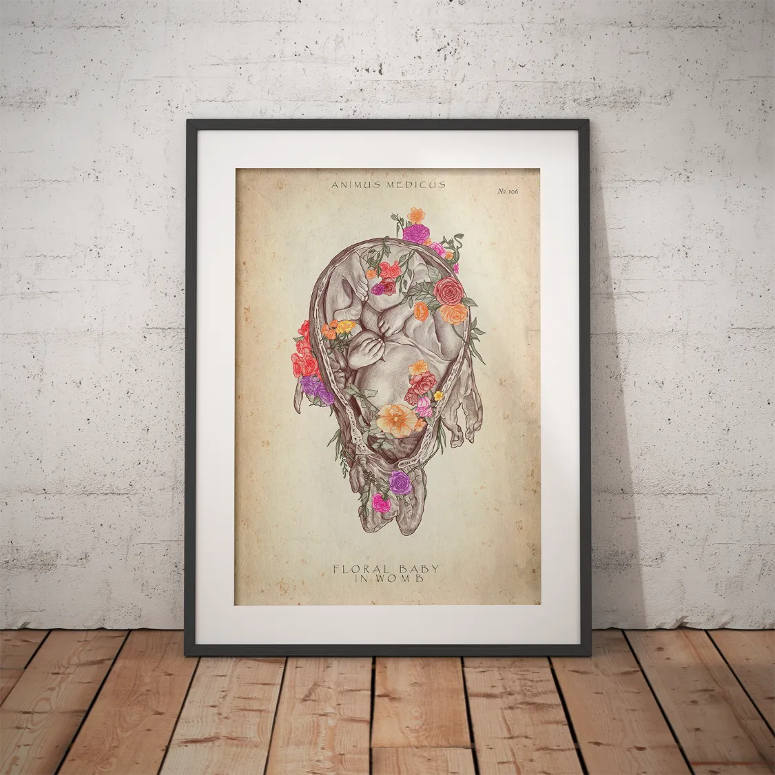 Baby im Uterus mit Blumen - Animus Medicus GmbH
