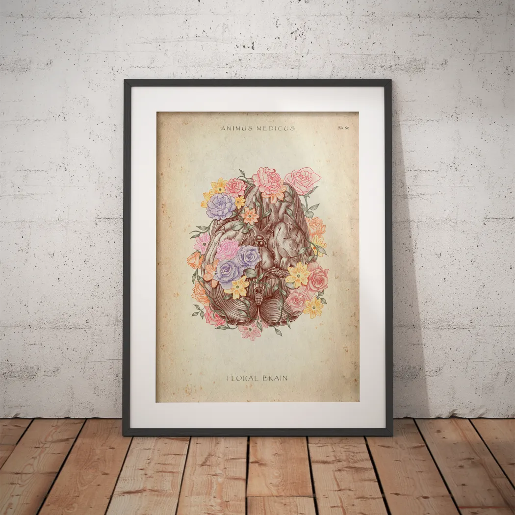 Gehirn mit Blumen - Animus Medicus GmbH
