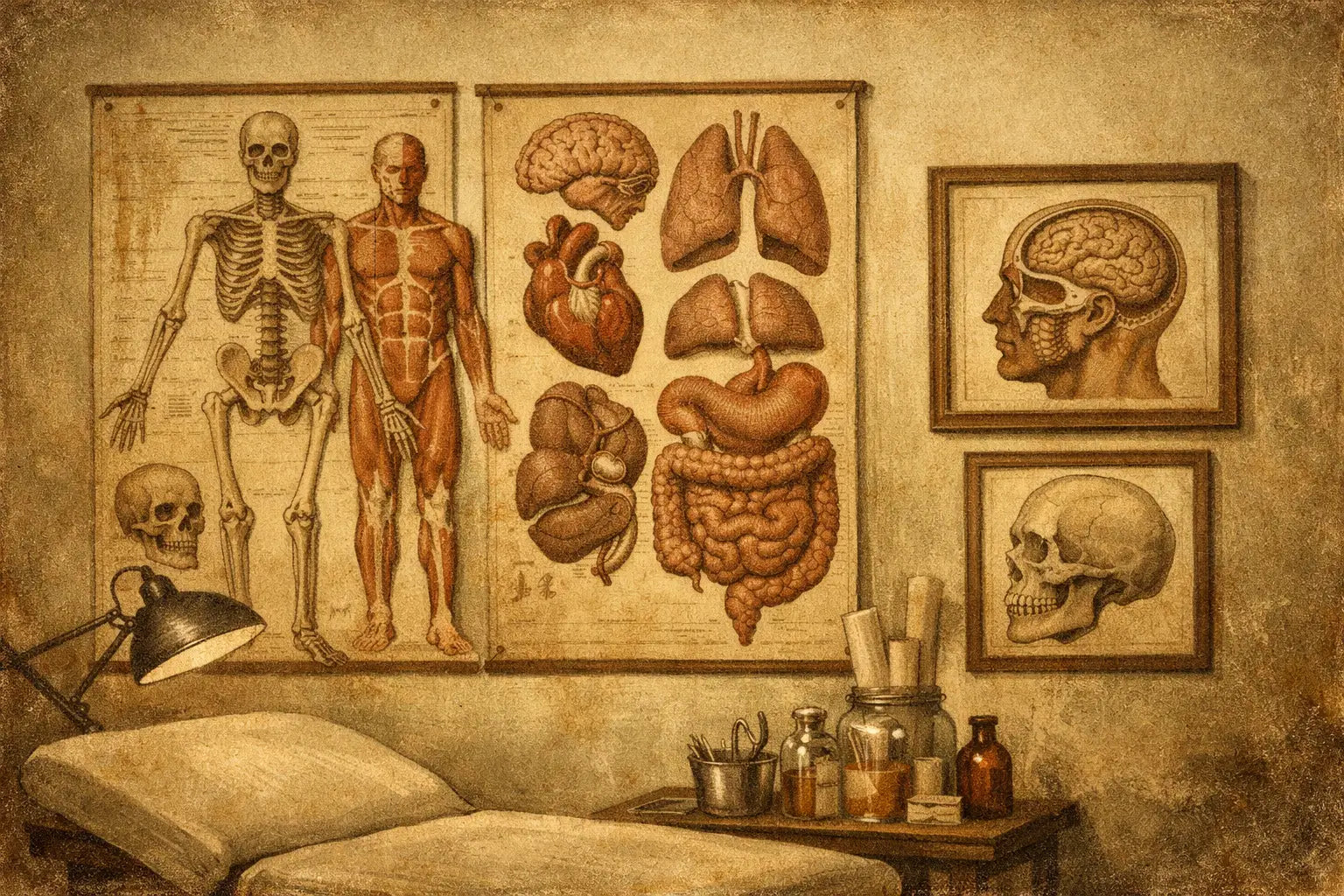 Anatomische Wanddeko für Behandlungsräume
