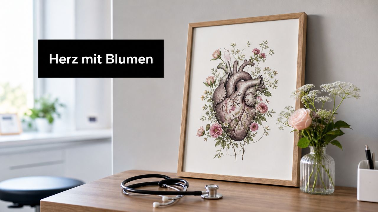 Anatomisches Herz mit Blumen: Dein Guide für 2026