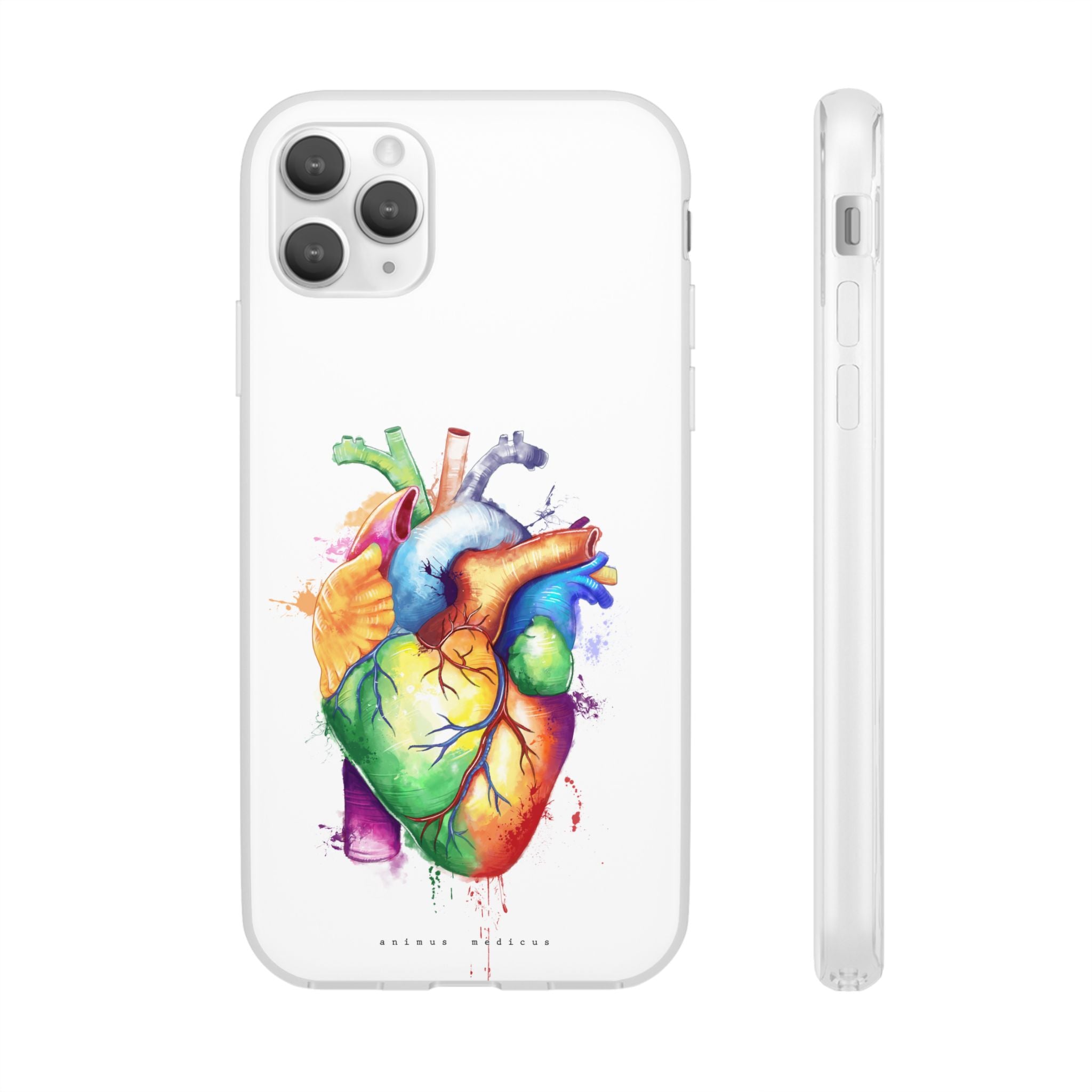 Rainbow heart - phone case