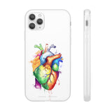 Rainbow heart - phone case