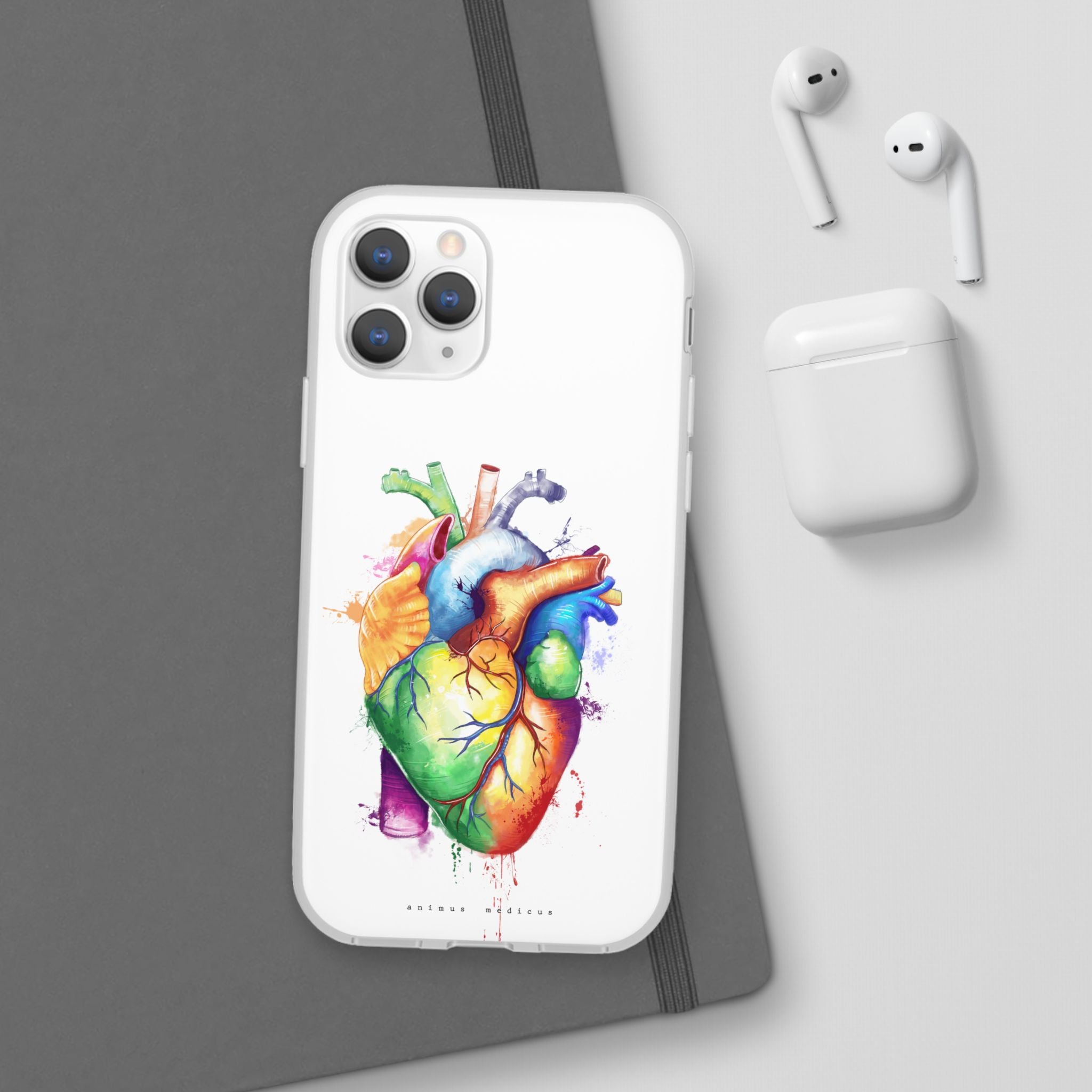 Rainbow heart - phone case