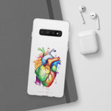 Rainbow heart - phone case