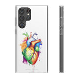 Rainbow heart - phone case