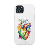 Rainbow heart - phone case