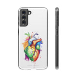 Rainbow heart - phone case