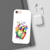 Rainbow heart - phone case