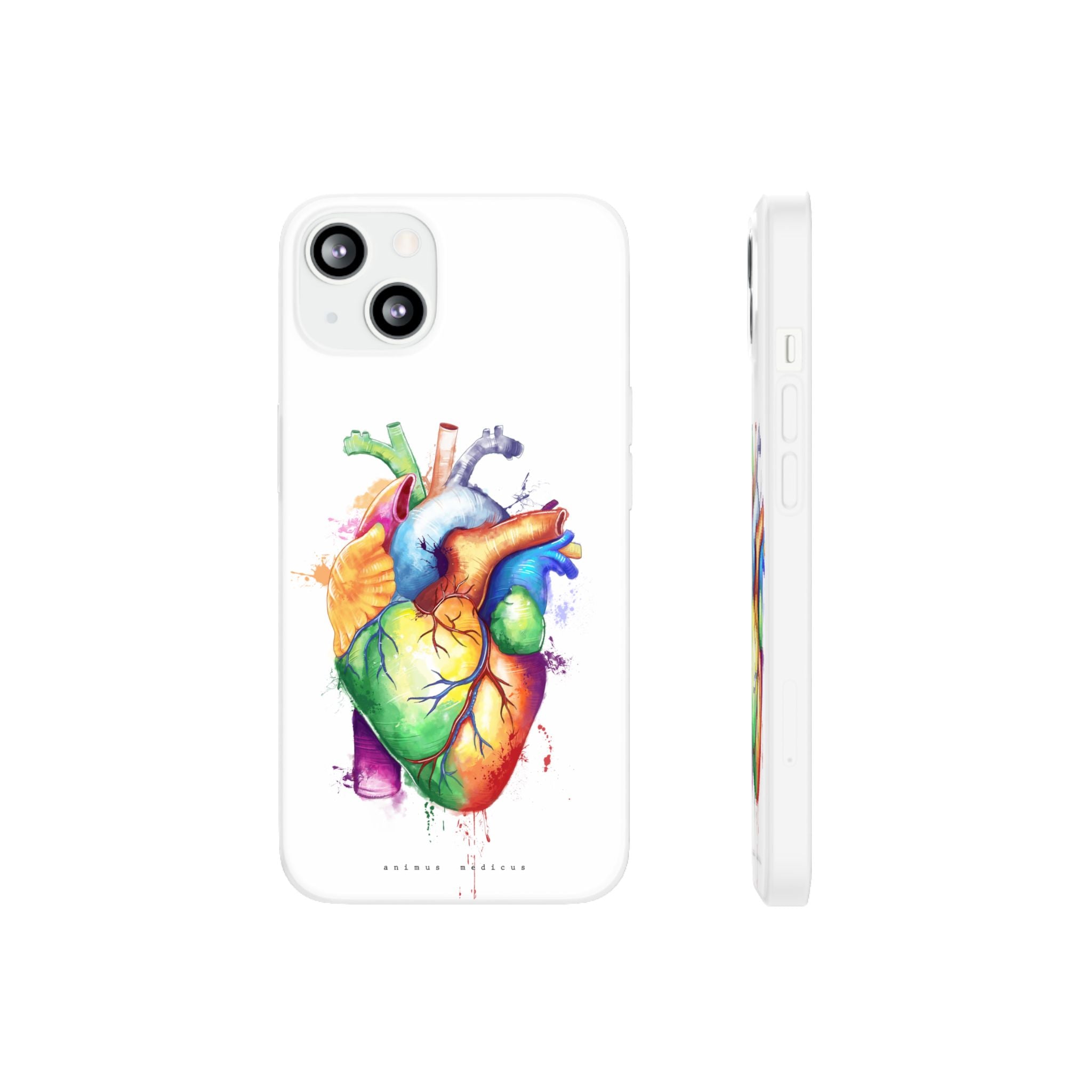 Rainbow heart - phone case