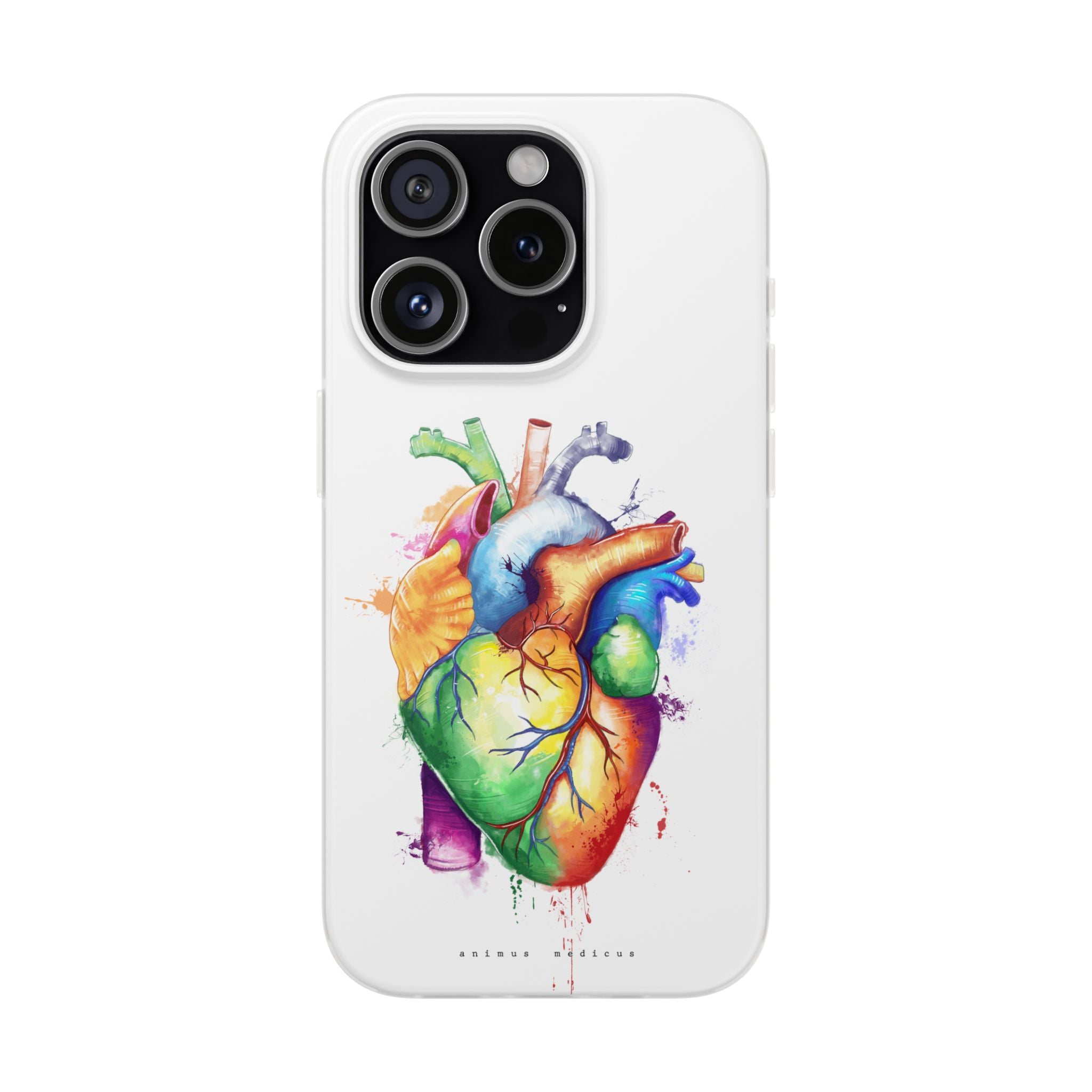 Rainbow heart - phone case