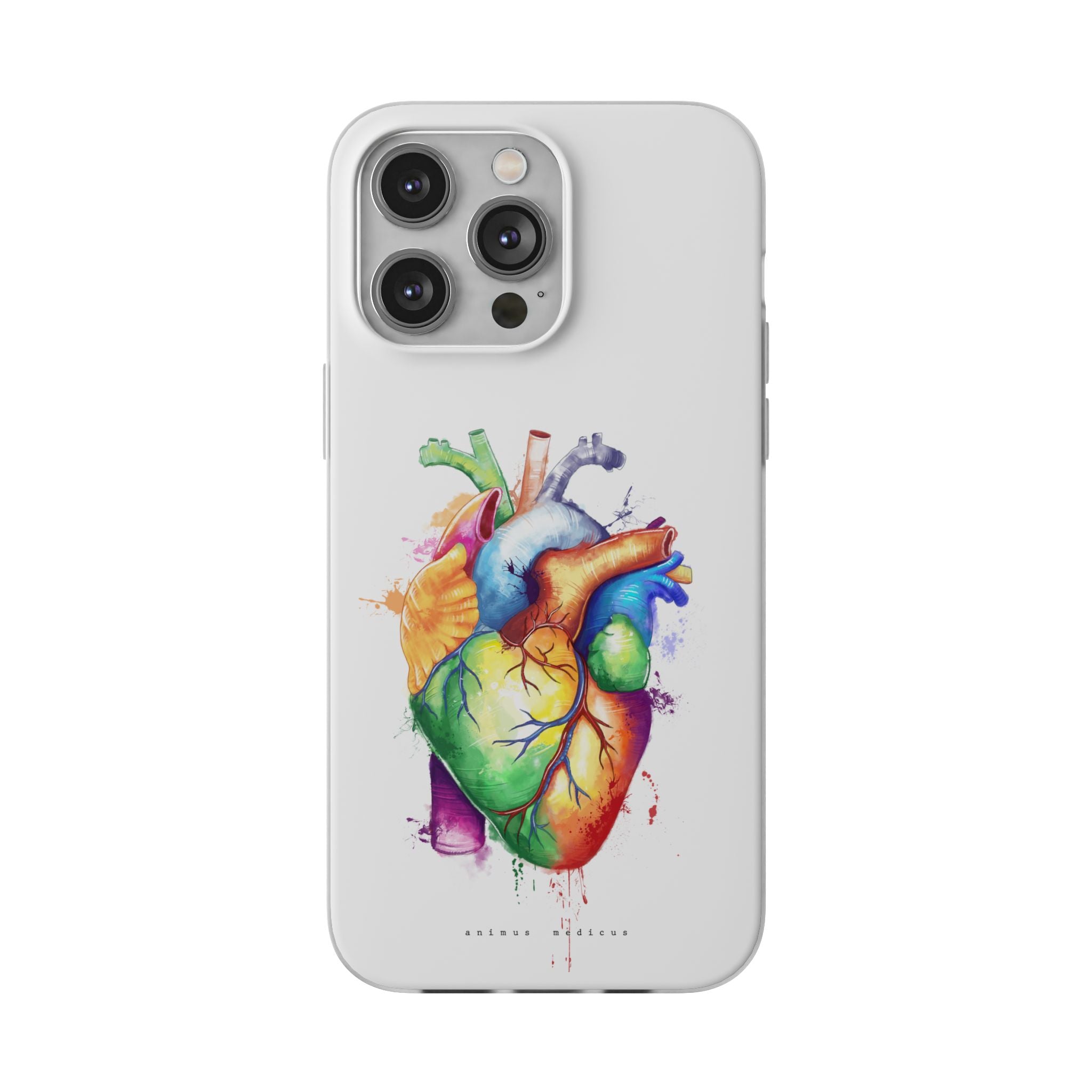 Rainbow heart - phone case