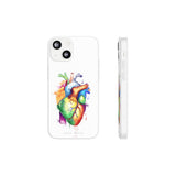 Rainbow heart - phone case