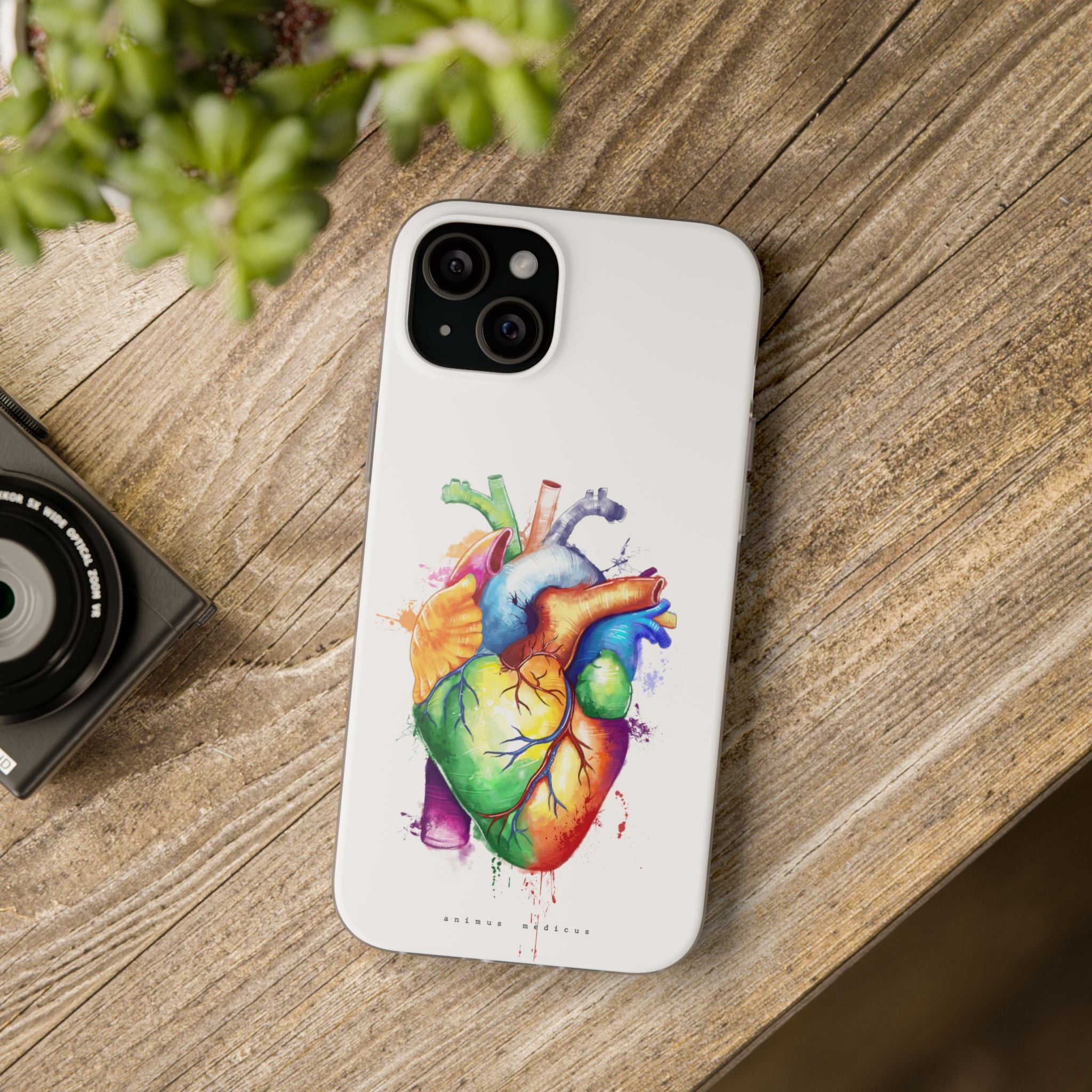 Rainbow heart - phone case