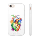 Rainbow heart - phone case