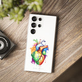 Rainbow heart - phone case