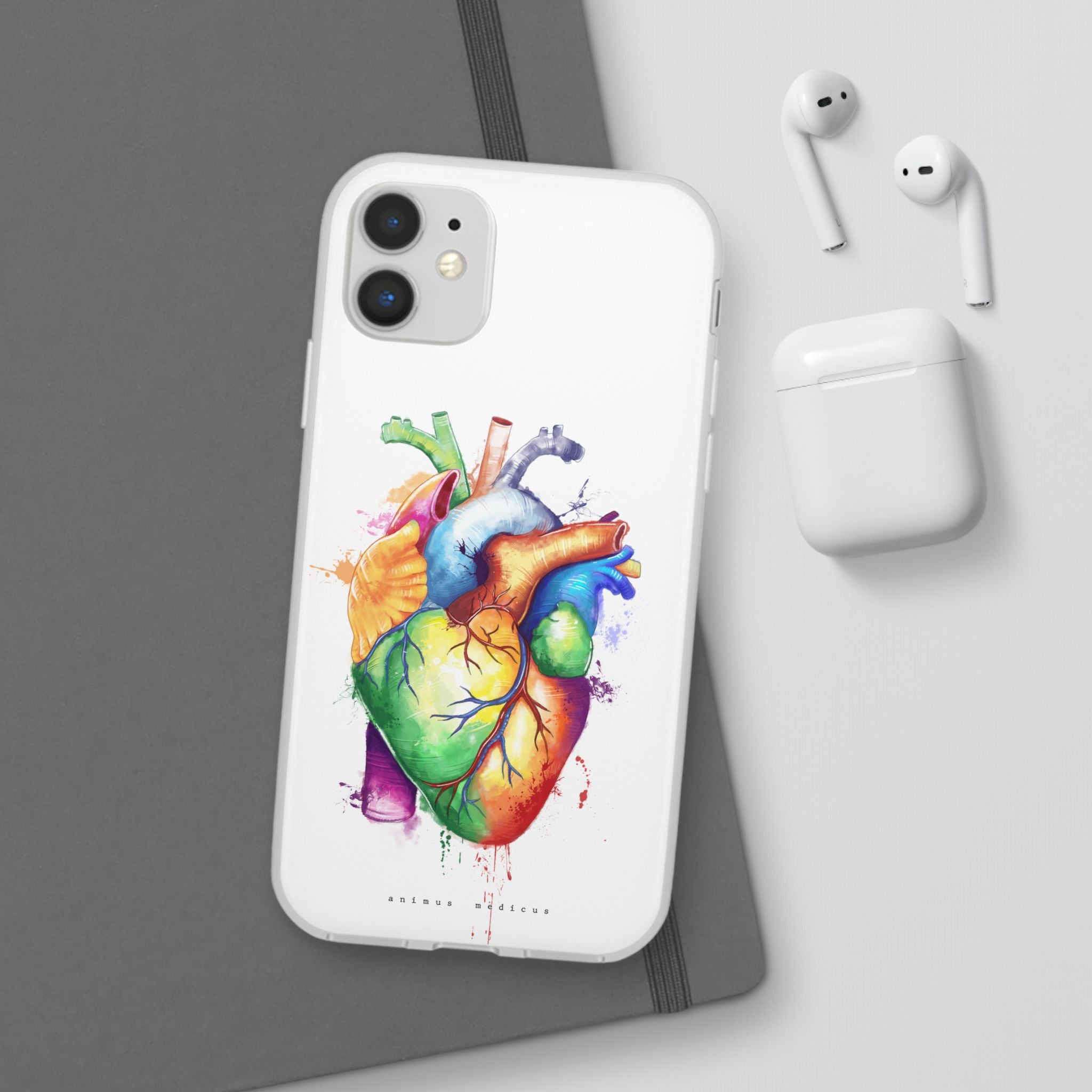 Rainbow heart - phone case