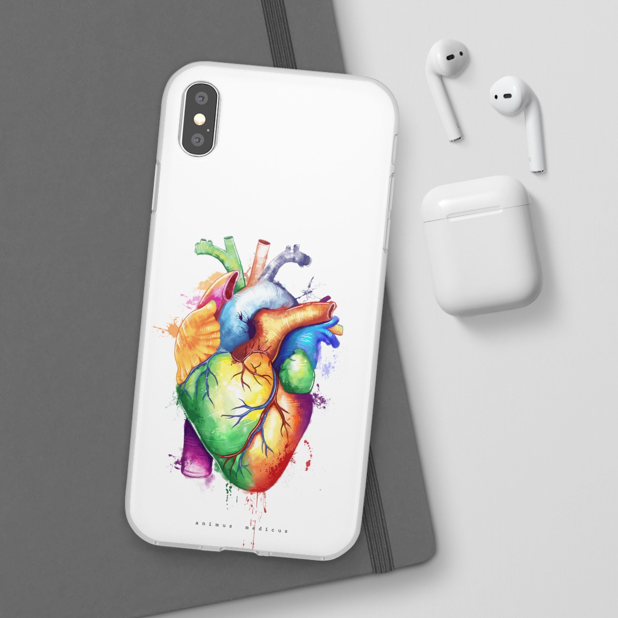 Rainbow heart - phone case