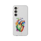 Rainbow heart - phone case