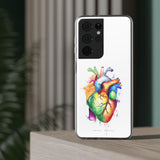 Rainbow heart - phone case