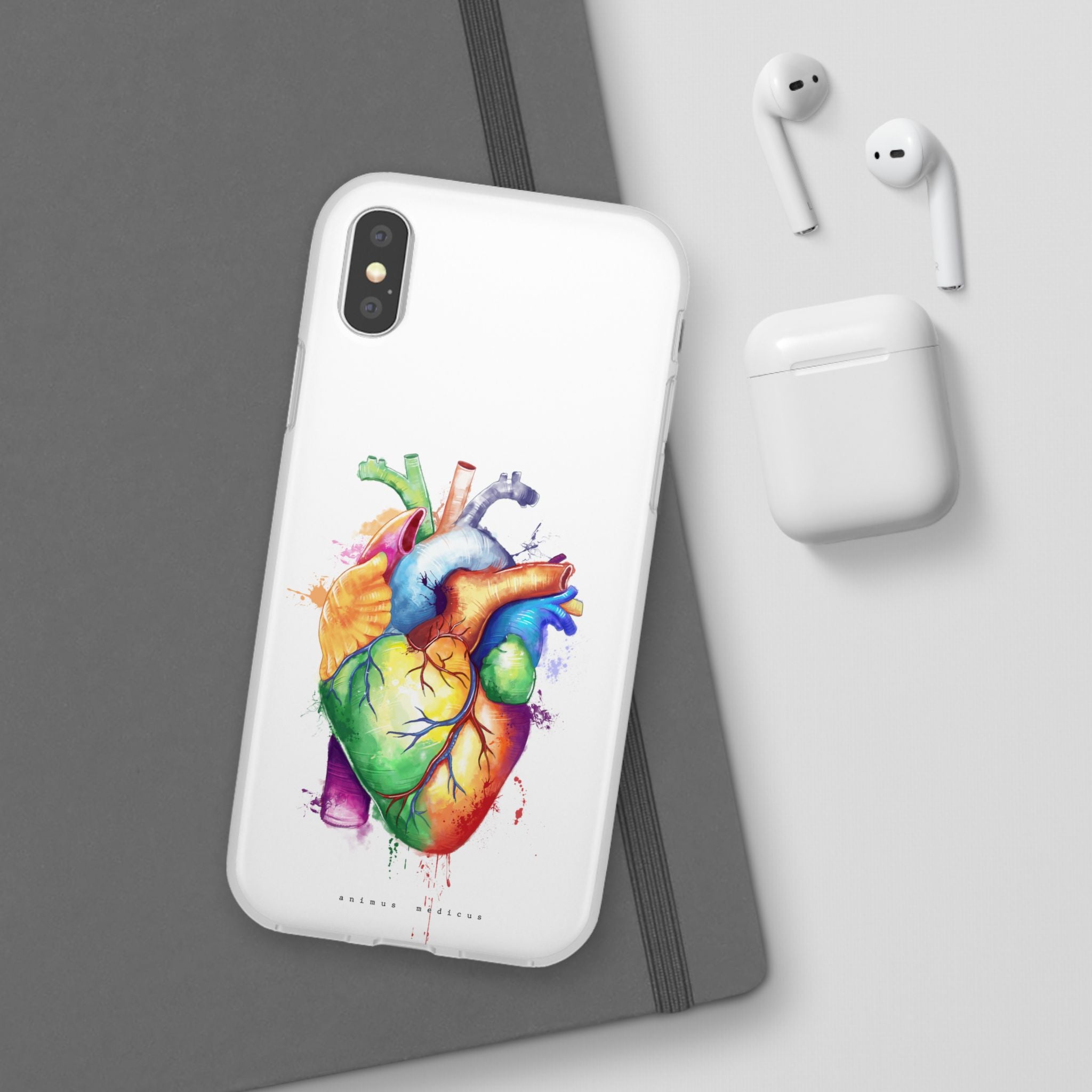 Rainbow heart - phone case