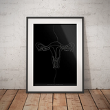 Uterus Anatomie Minimalist Dark