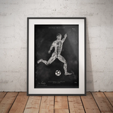 Fußball Anatomie Poster - Chalkboard