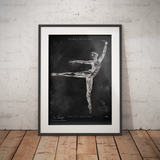 Ballett Anatomie Poster - Chalkboard