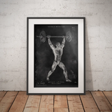 Gewichtheben Anatomie Poster - Chalkboard