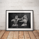 Boxer Anatomie Poster - Chalkboard