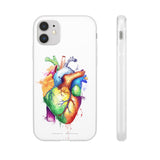 Rainbow heart - phone case