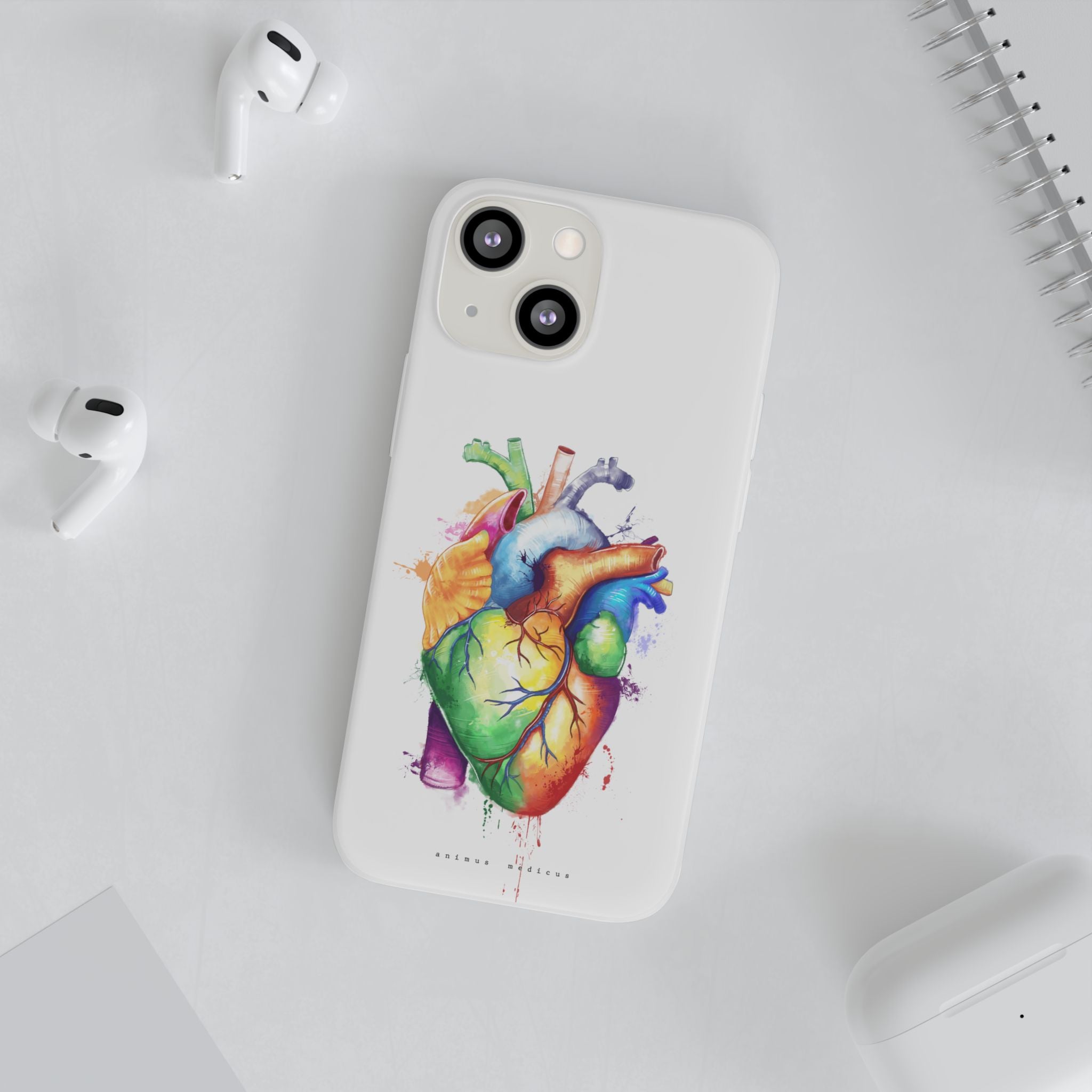 Rainbow heart - phone case