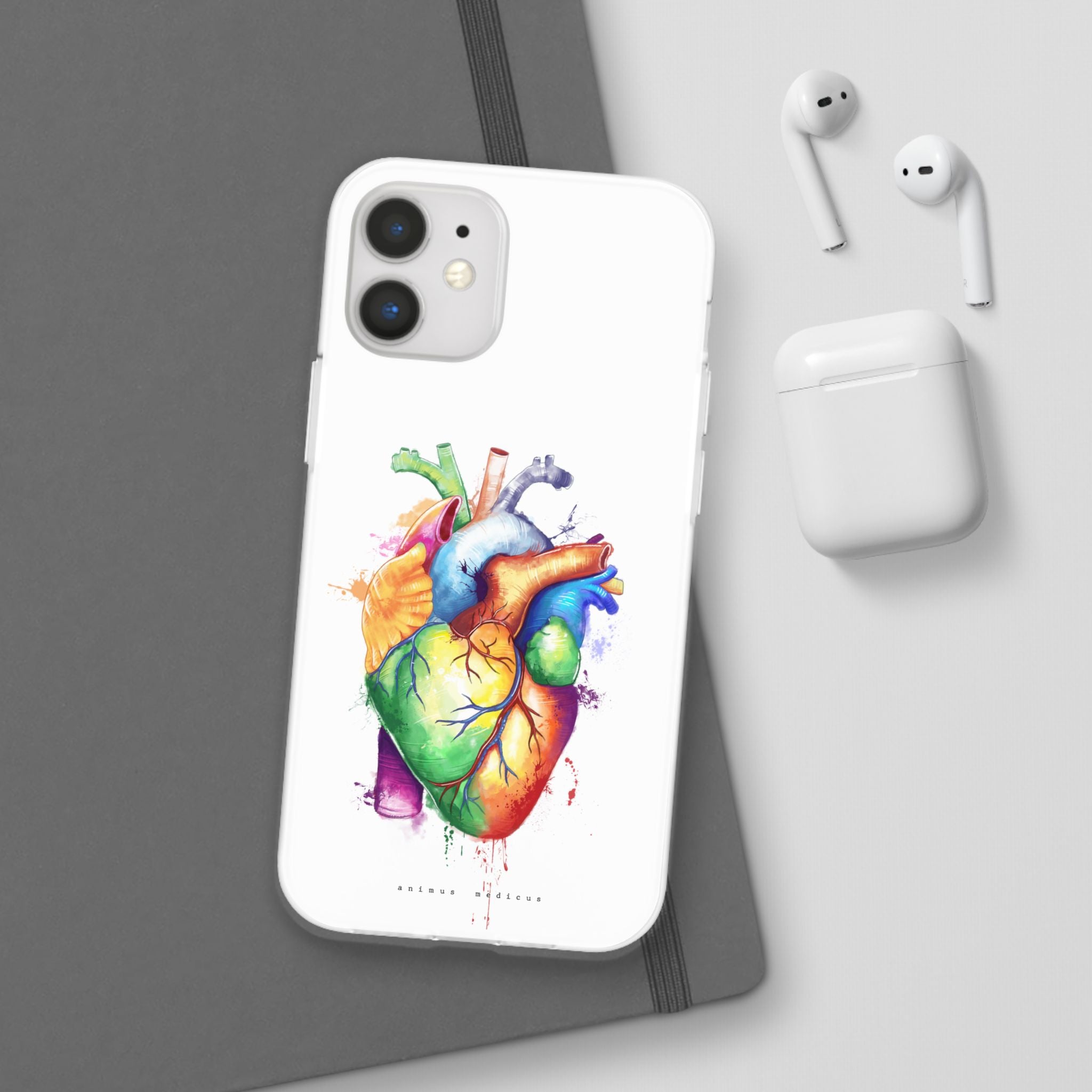 Rainbow heart - phone case