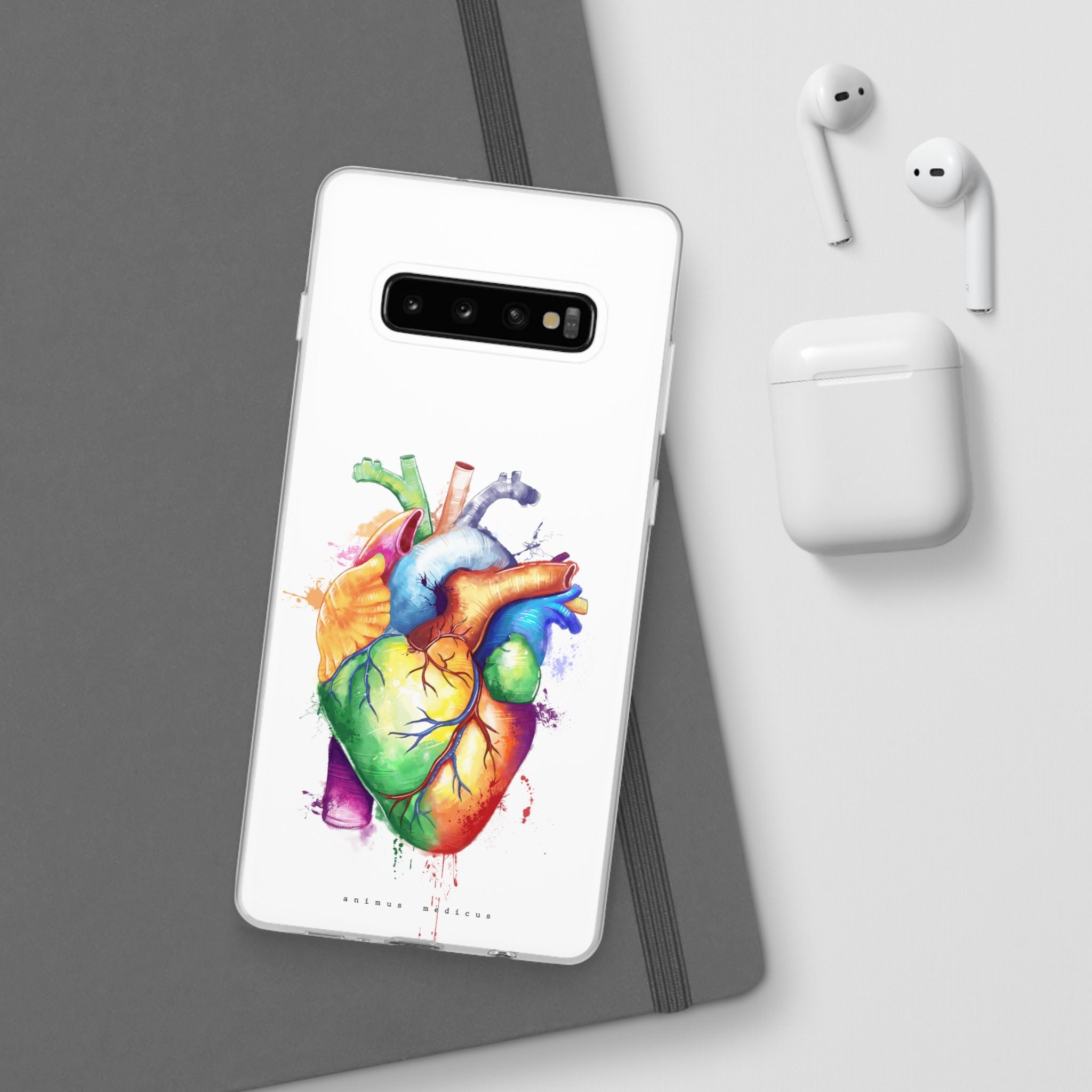 Rainbow heart - phone case