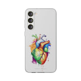 Rainbow heart - phone case