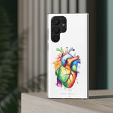 Rainbow heart - phone case