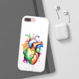 Rainbow heart - phone case