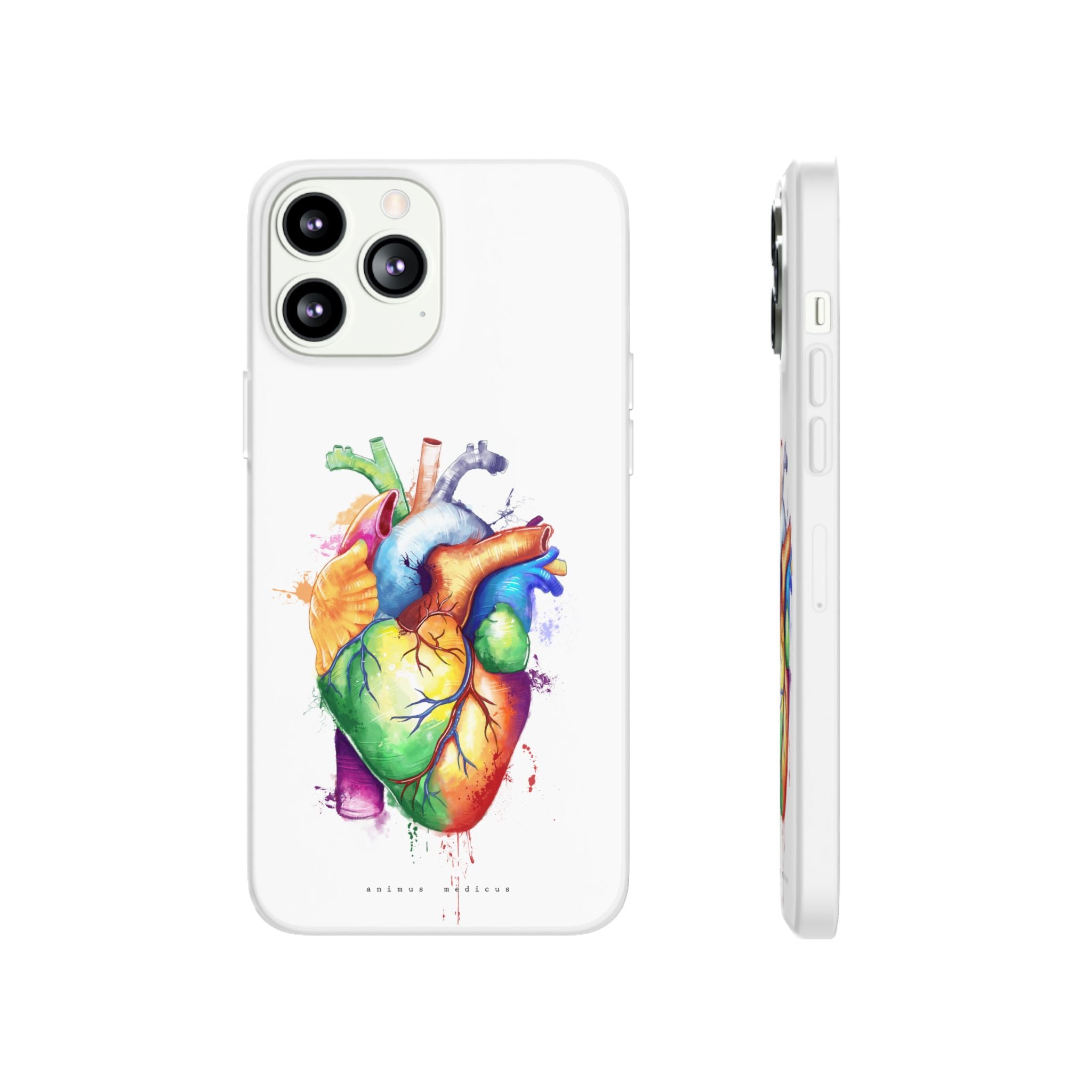 Rainbow heart - phone case