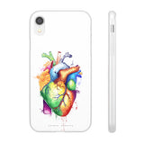 Rainbow heart - phone case