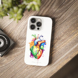 Rainbow heart - phone case