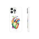 Rainbow heart - phone case