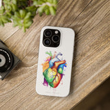 Rainbow heart - phone case