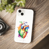 Rainbow heart - phone case