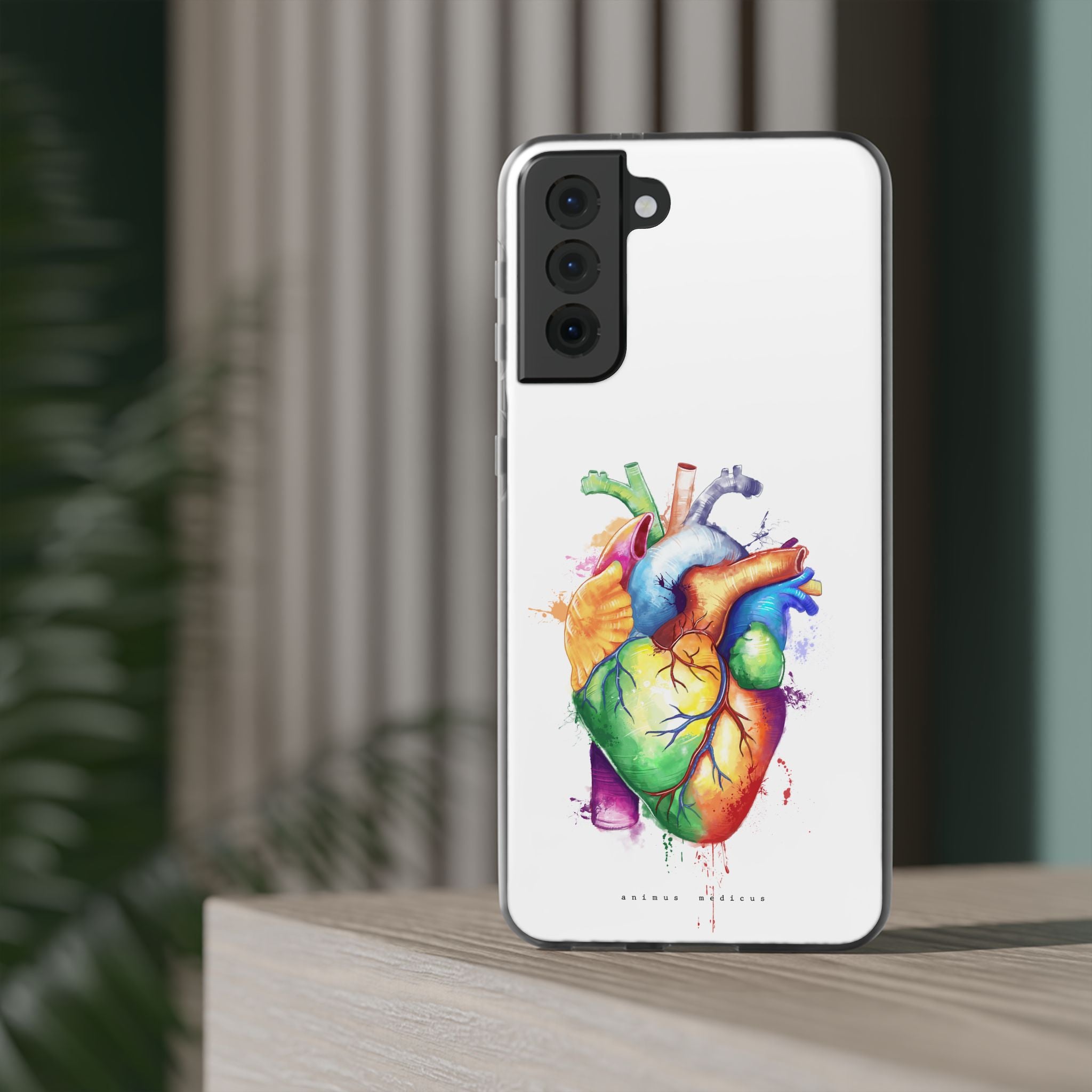 Rainbow heart - phone case