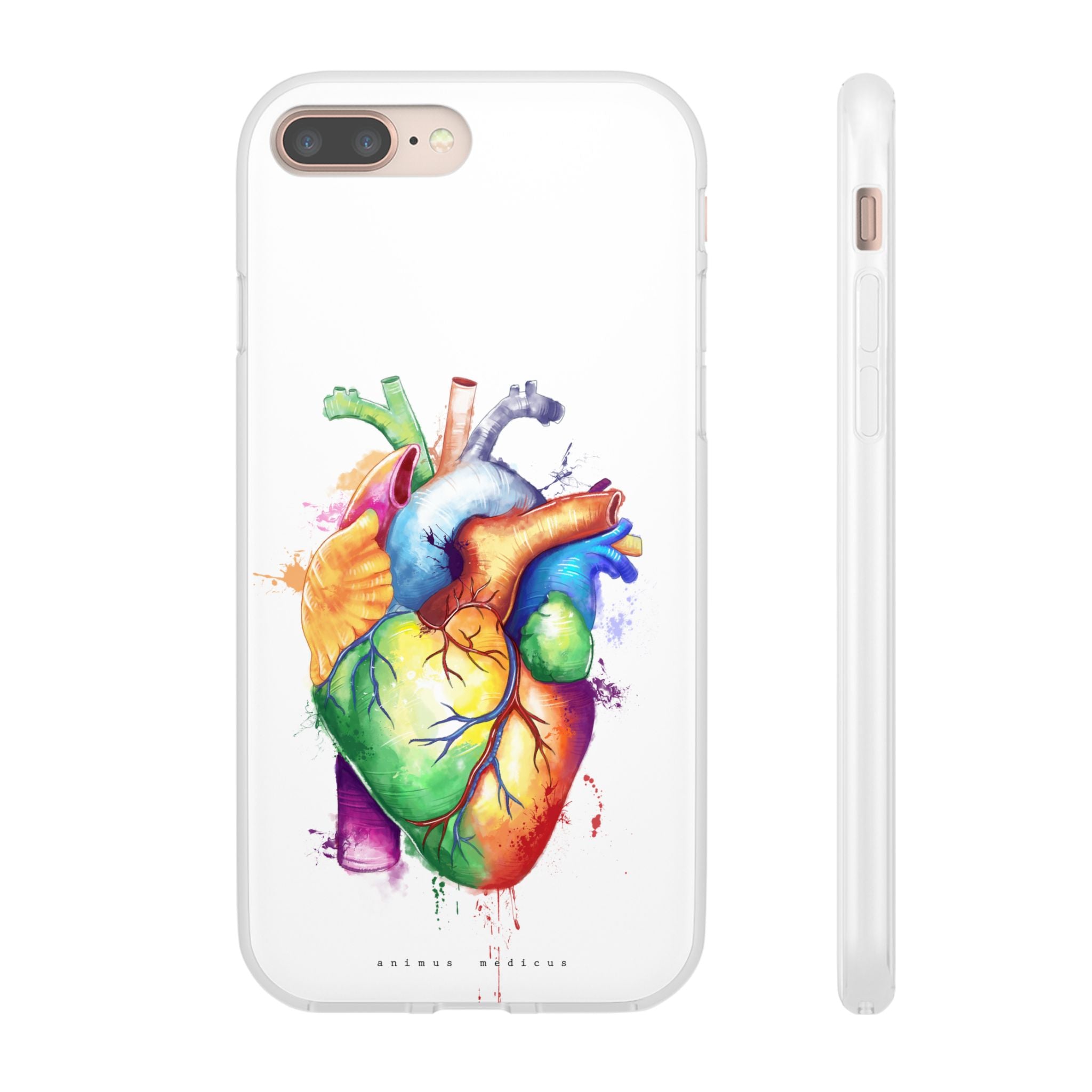 Rainbow heart - phone case