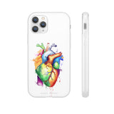 Rainbow heart - phone case