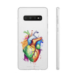 Rainbow heart - phone case