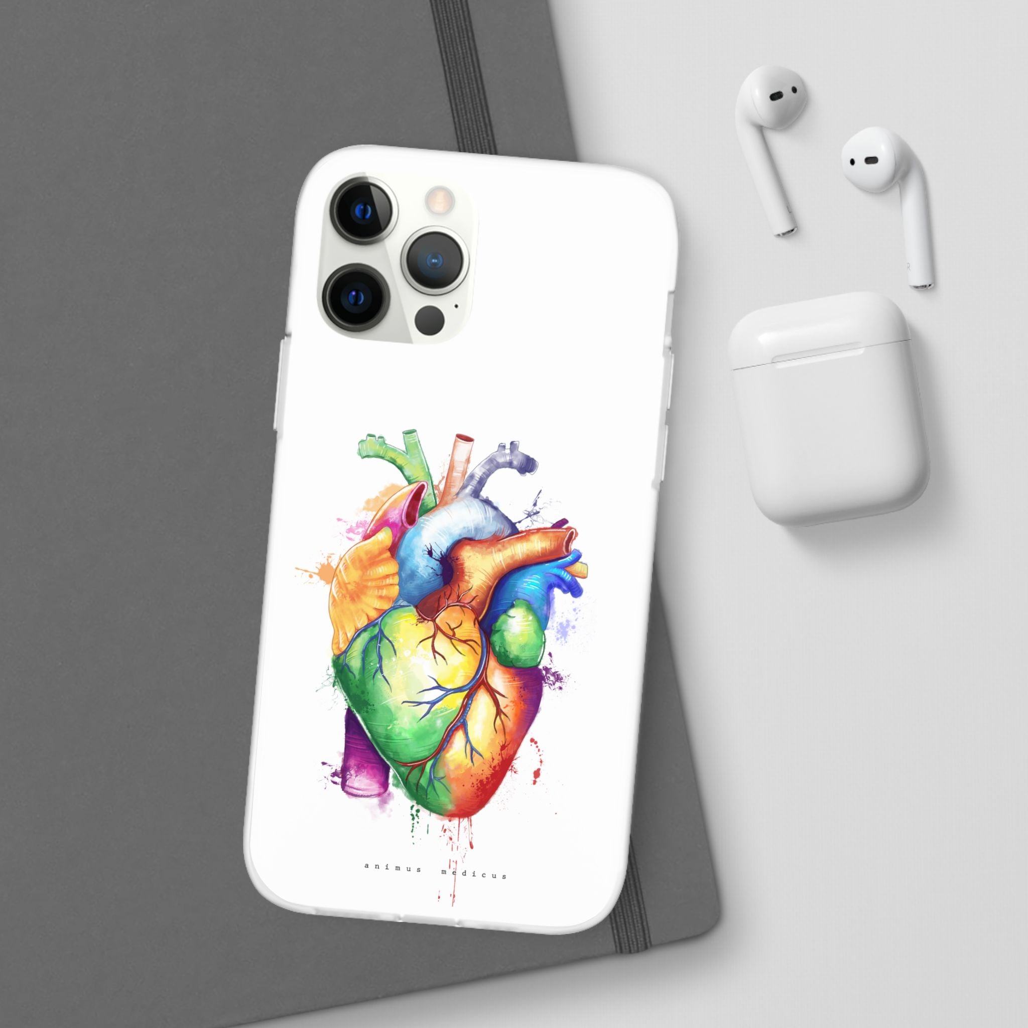 Rainbow heart - phone case